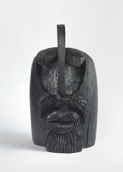 Jug Head II, Jack Whitten (American, Bessemer, Alabama 1939–2018 New York), Black stained American elm with black shoe polish patina 