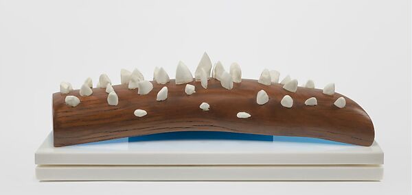 Shark Bait, Jack Whitten (American, Bessemer, Alabama 1939–2018 New York), Black mulberry, marble, Iroko, acrylic 