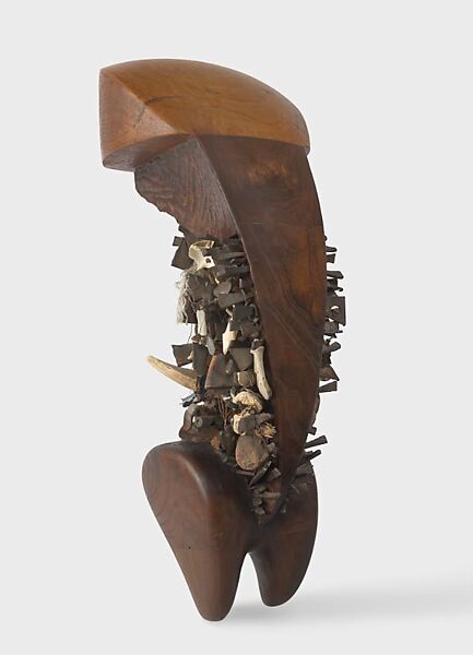 Bosom, For Aunt Surlina, Jack Whitten (American, Bessemer, Alabama 1939–2018 New York), Black mulberry, cherry wood, metal, mixed media 