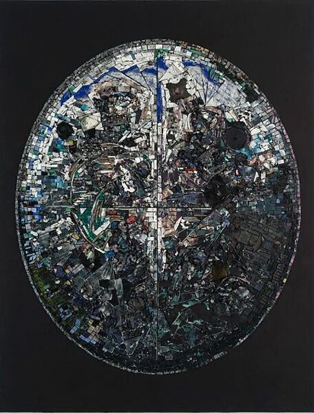 Black Monolith, VI Mask (Updated Version For Terry Adkins), Jack Whitten (American, Bessemer, Alabama 1939–2018 New York), Acrylic on canvas 