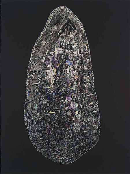 Black Monolith, VII Du Bois Legacy: For W.E. Burghardt, Jack Whitten (American, Bessemer, Alabama 1939–2018 New York), Acrylic on canvas 