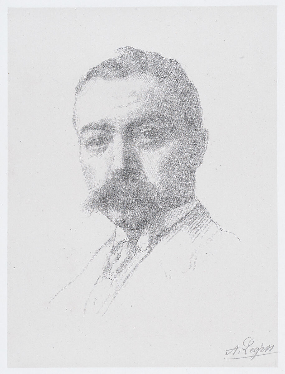 Portrait of Edward D. Adams, Alphonse Legros (French, Dijon 1837–1911 Watford, Hertfordshire), Lithograph 