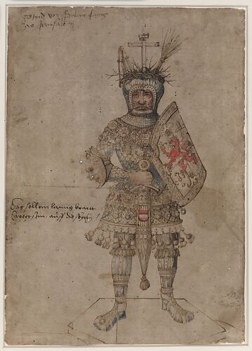 Design for a Statue of Godfrey of Bouillon for the Tomb of Maximilian I