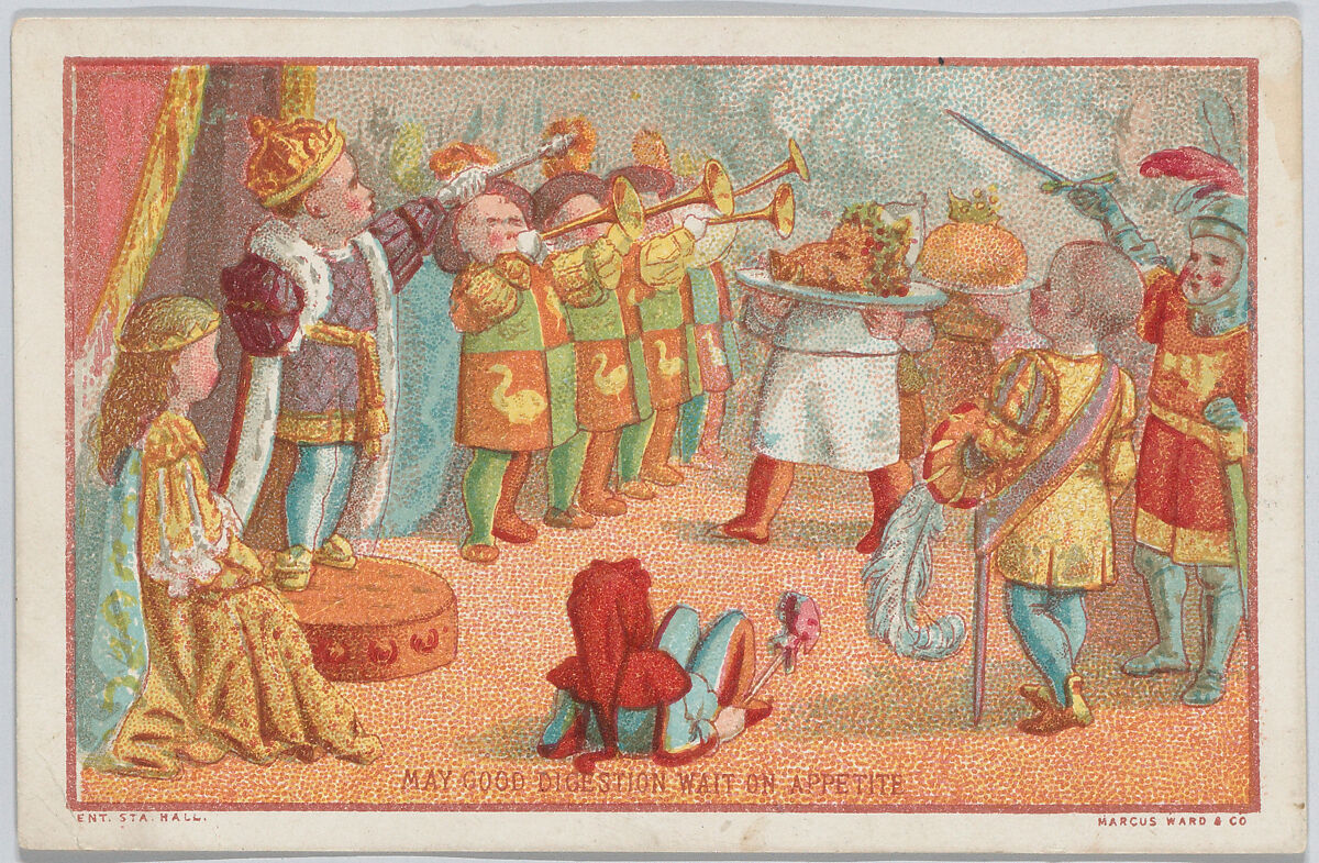 Valentine, Anonymous, White card,  chromolithography 
