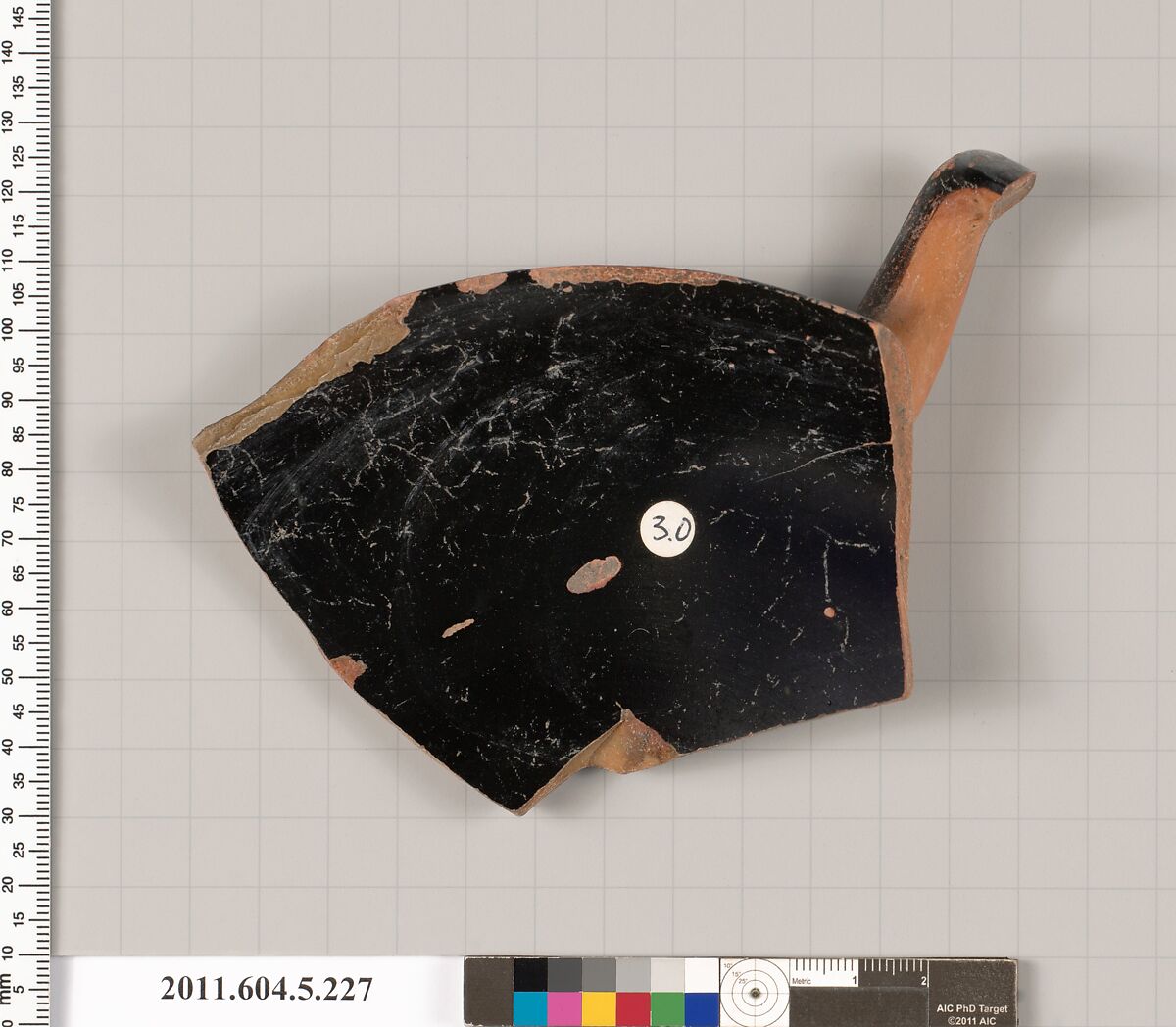 Terracotta rim fragment of a kylix (drinking cup), Terracotta, Greek, Attic