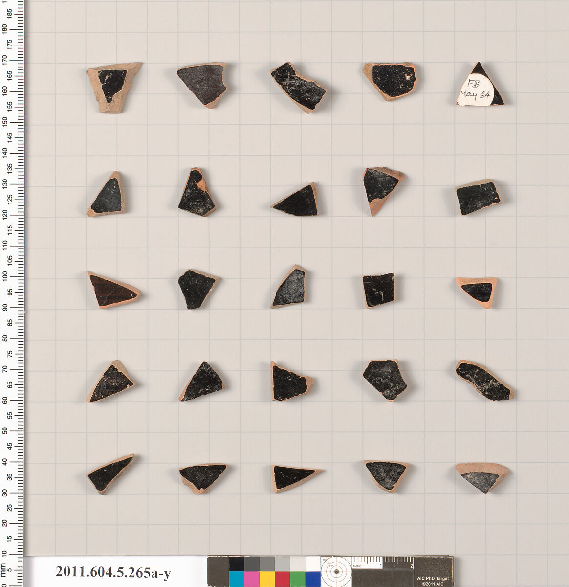 Terracotta fragments of kylikes (drinking cups), Terracotta, Greek, Attic