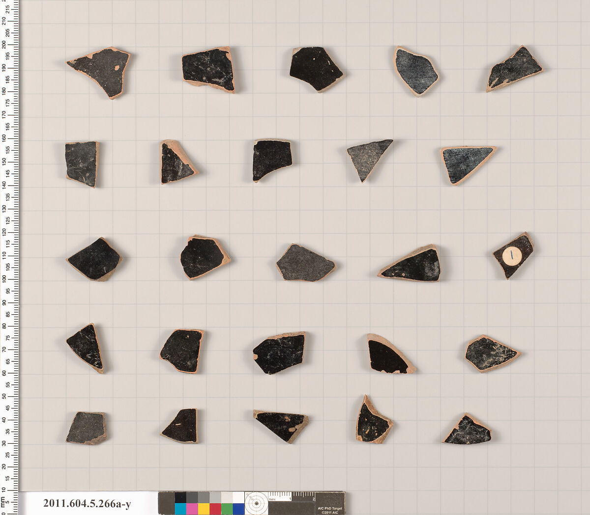 Terracotta fragments of kylikes (drinking cups), Terracotta, Greek, Attic