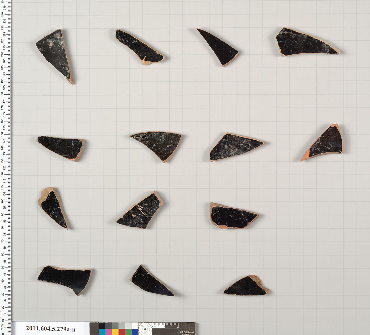 Terracotta fragments of kylikes (drinking cups), Terracotta, Greek, Attic