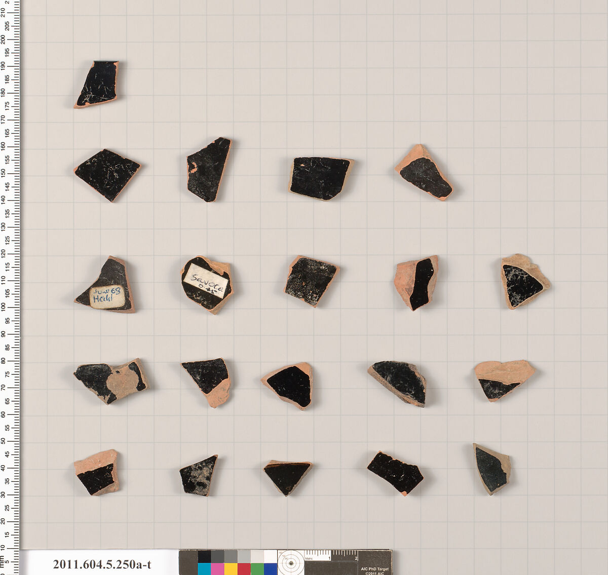 Terracotta fragments of kylikes (drinking cups), Terracotta, Greek, Attic