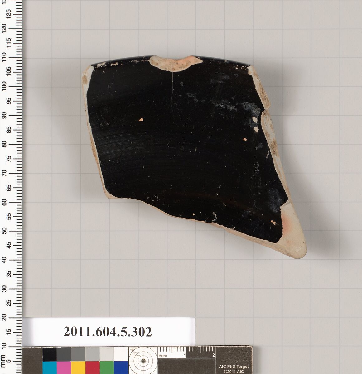Terracotta rim fragment of a kylix (drinking cup), Terracotta, Greek, Attic
