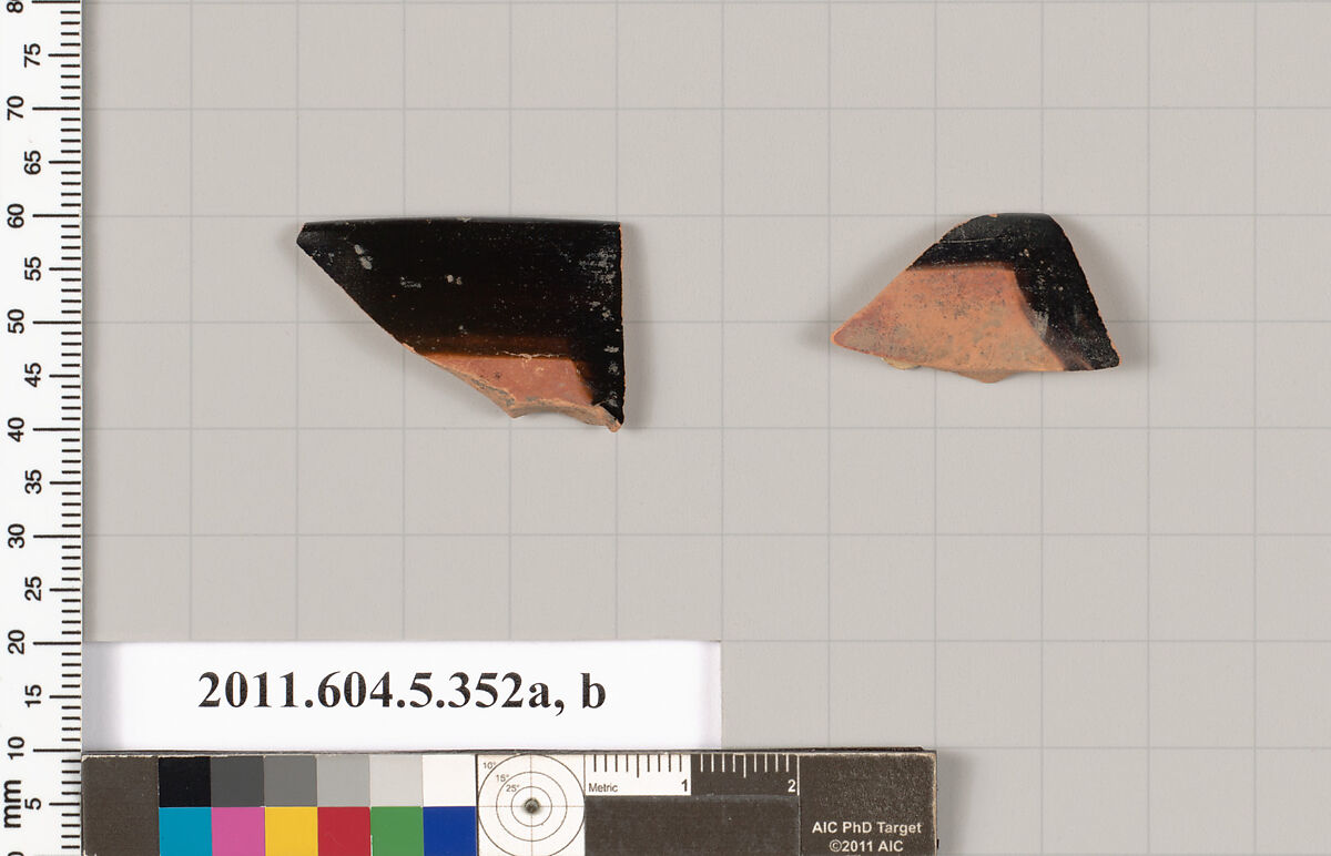 Terracotta rim fragments of kylikes (drinking cups) | Greek, Attic ...