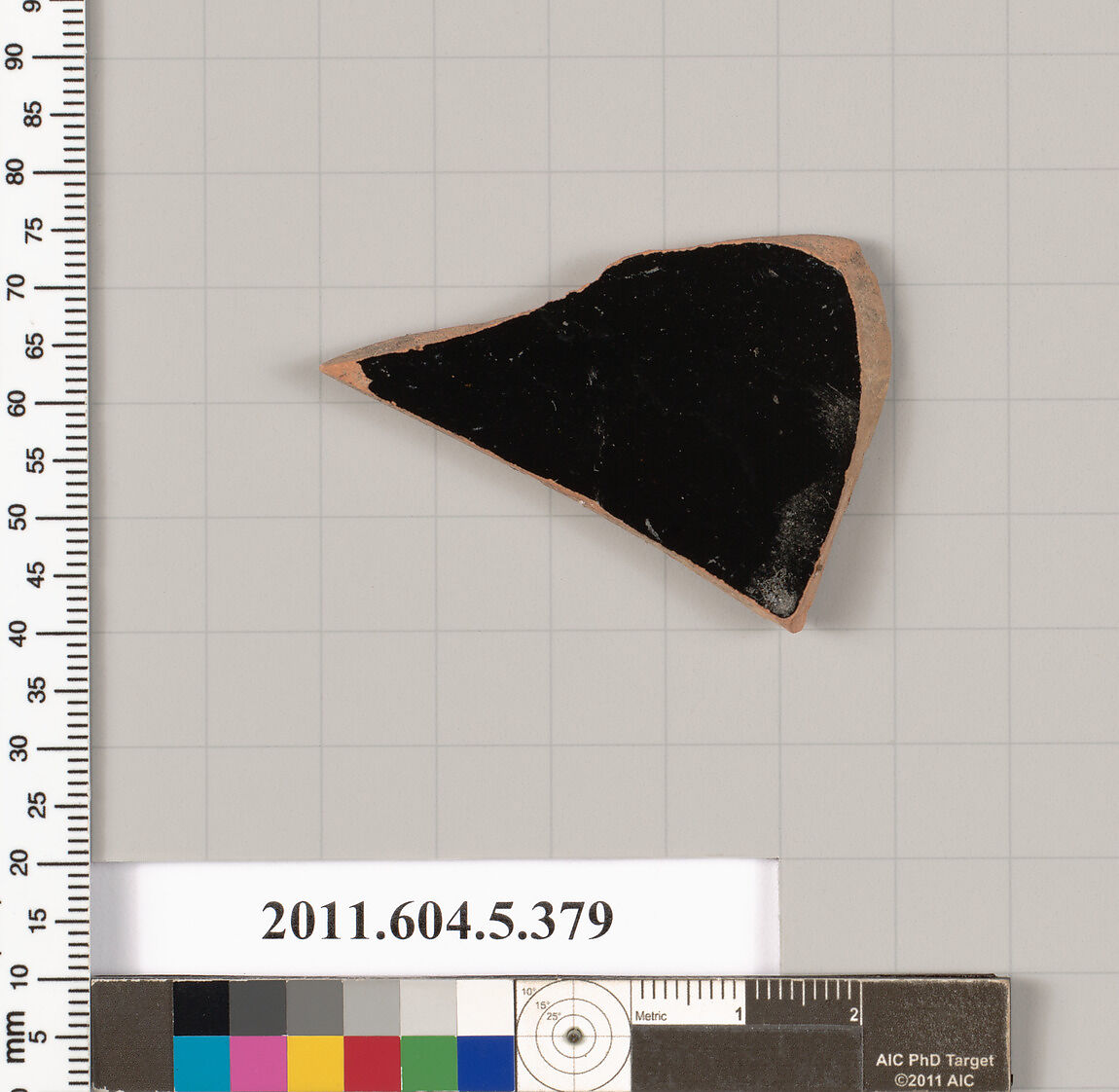 Terracotta fragment of a kylix (drinking cup), Terracotta, Greek, Attic