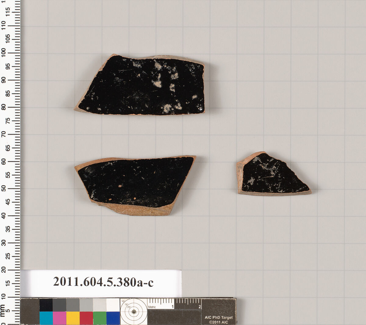 Terracotta fragments of kylikes (drinking cups), Terracotta, Greek, Attic