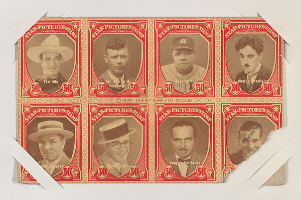 Star Picture Stamps from Exhibits Novelty Designs (W435), Exhibit Supply Company, Commercial color photolithograph 