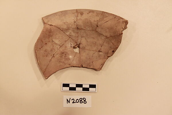 Ceramic Fragment, Earthenware; a colorless glaze 