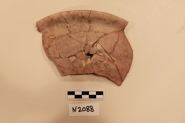 Ceramic Fragment, Earthenware; a colorless glaze