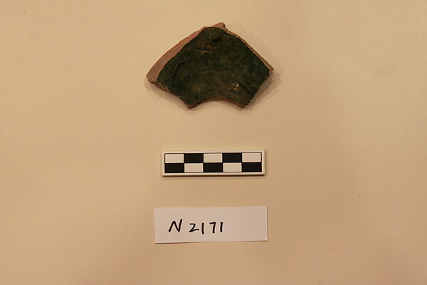 Ceramic Fragment, Earthenware; glazed 