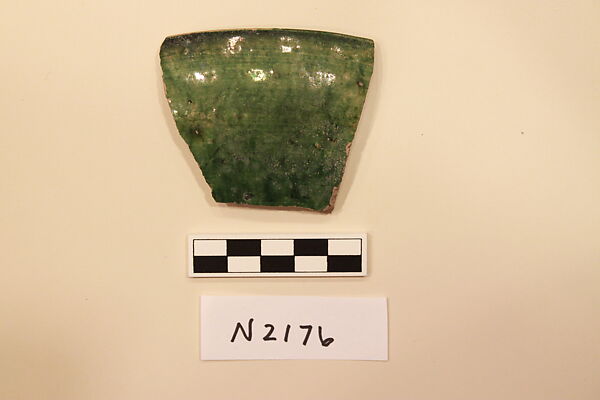 Ceramic Fragment, Earthenware; glazed
