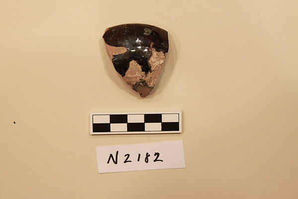 Ceramic Fragment, Earthenware; glazed