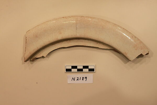 Ceramic Fragment, Earthenware; glazed