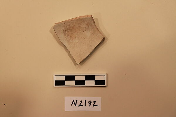 Ceramic Fragment, Porcelain; opacified white glaze