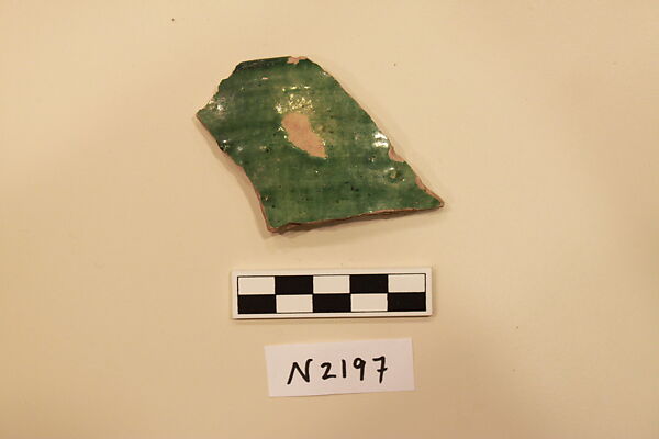 Ceramic Fragment, Earthenware; glazed