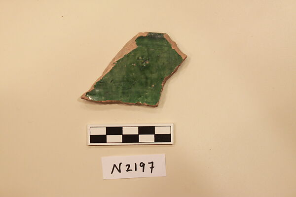 Ceramic Fragment, Earthenware; glazed 