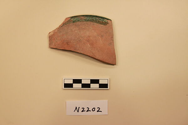 Ceramic Fragment, Earthenware; white slipped and glazed