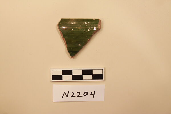 Ceramic Fragment, Earthenware; glazed 