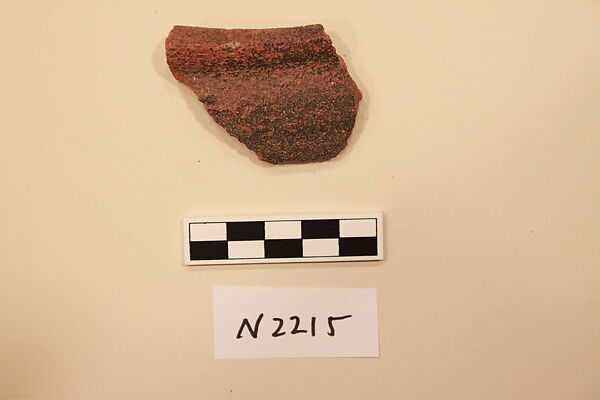 Ceramic Fragment, Earthenware; slipped and unglazed