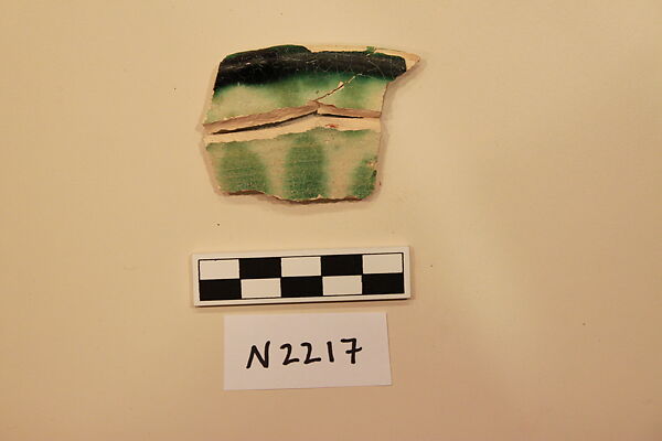 Ceramic Fragment, Earthenware; glazed