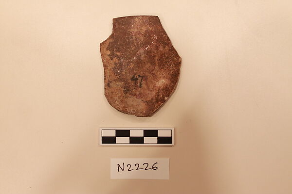 Ceramic Fragment, Stonepaste; luster-painted