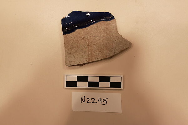 Ceramic Fragment, Stonepaste; incised and glazed