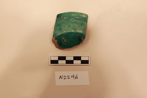 Ceramic Fragment, Earthenware; white slippped and glazed