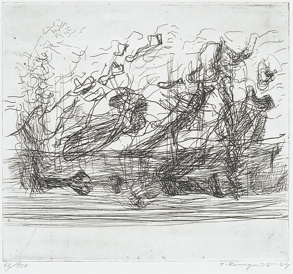 The edge of the forest (Skogsbryn I), from the portfolio of the Swedish Fine Art Print Society (Föreningen för Grafisk Konst), Torsten Renqvist (Swedish, Ludvika 1924–2007 Kummelnäs), Etching 