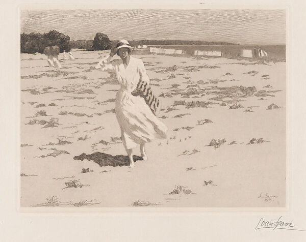 A sunny beach (En solig strand), from the portfolio of the Swedish Fine Art Print Society (Föreningen för Grafisk Konst), Louis Sparre (Swedish, Gravellona Lomellina 1863–1964 Stockholm), Etching 