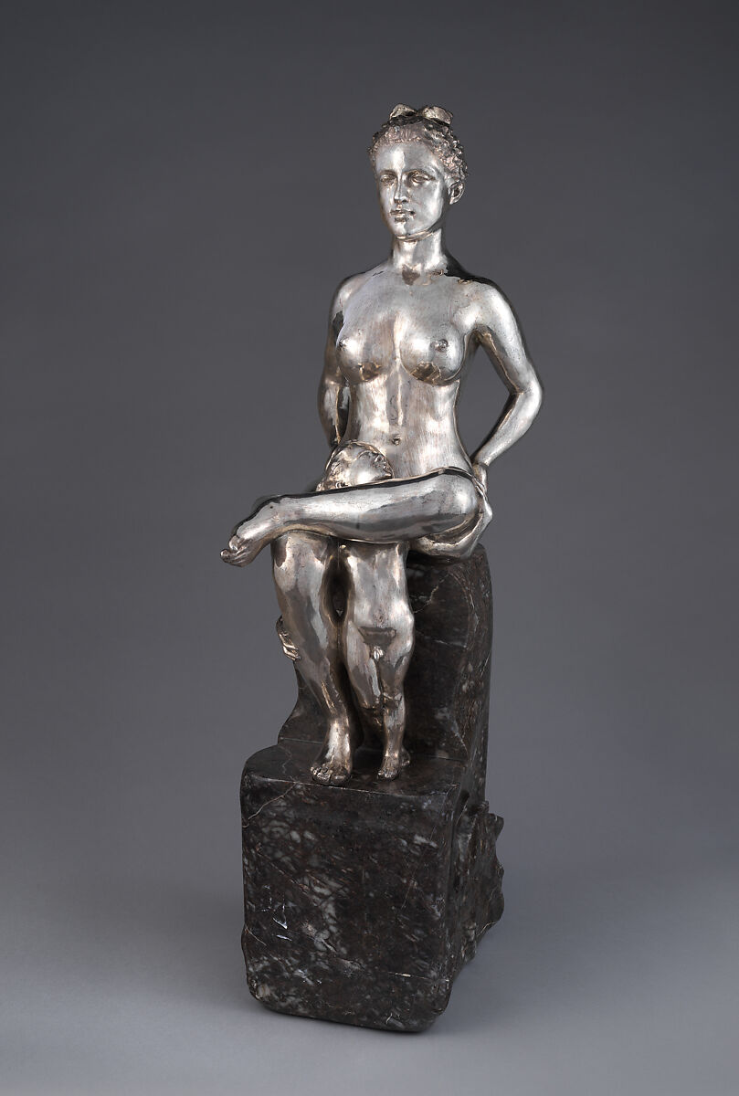 Galatea, Max Klinger (German, Leipzig 1857–1920 Großjena), Cast silver; marble, German