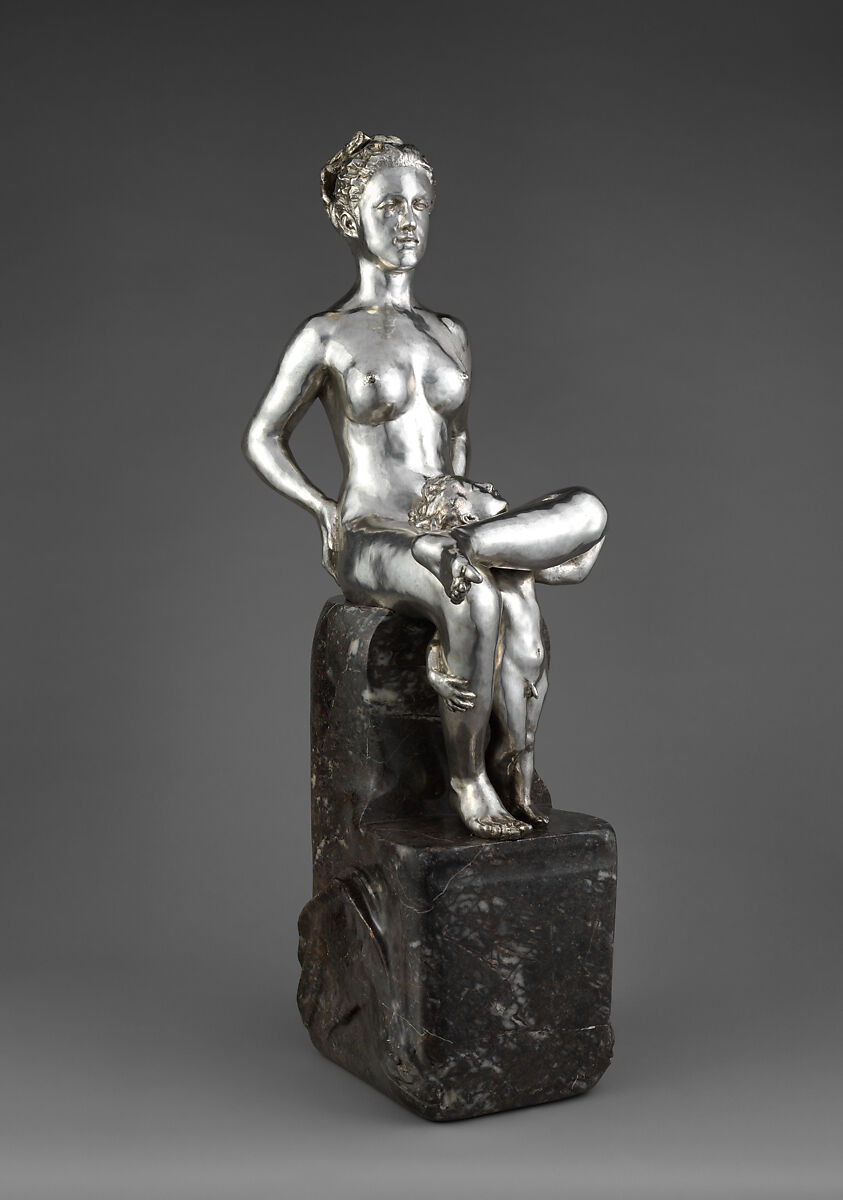 Galatea, Max Klinger (German, Leipzig 1857–1920 Großjena), Cast silver; marble, German