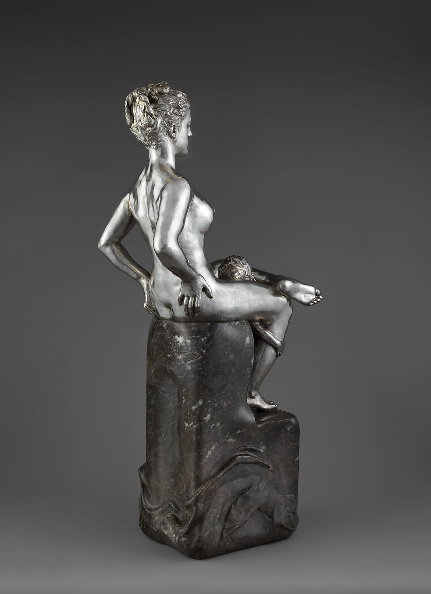 Galatea, Max Klinger (German, Leipzig 1857–1920 Großjena), Cast silver; marble, German