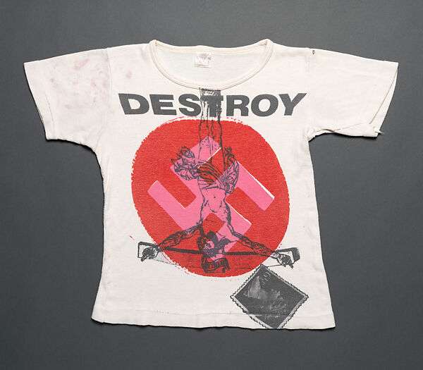 "Destroy" T-shirt, Vivienne Westwood (British, 1941–2022), cotton, British 