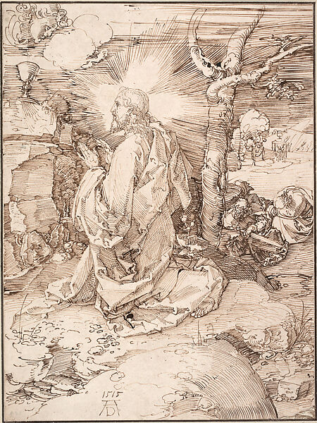 Agony in the Garden, Albrecht Dürer (German, Nuremberg 1471–1528 Nuremberg), Pen and brown ink 