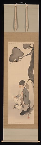 Jurōjin, Kamisaka Sekka (Japanese, 1866–1942), Hanging scroll; ink and color on silk, Japan