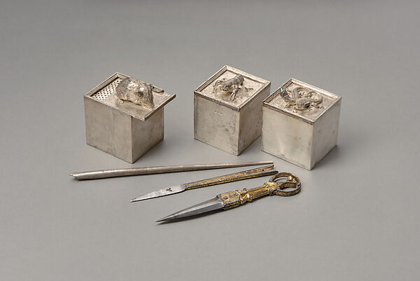 Writing Box, Wenzel Jamnitzer (German, Vienna 1507/8–1585 Nuremberg), Silver (gilded), lead, German, Nuremberg 