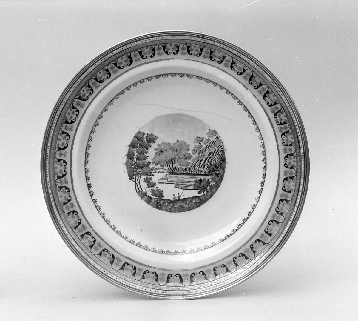 Soup Plate, Porcelain, Chinese 