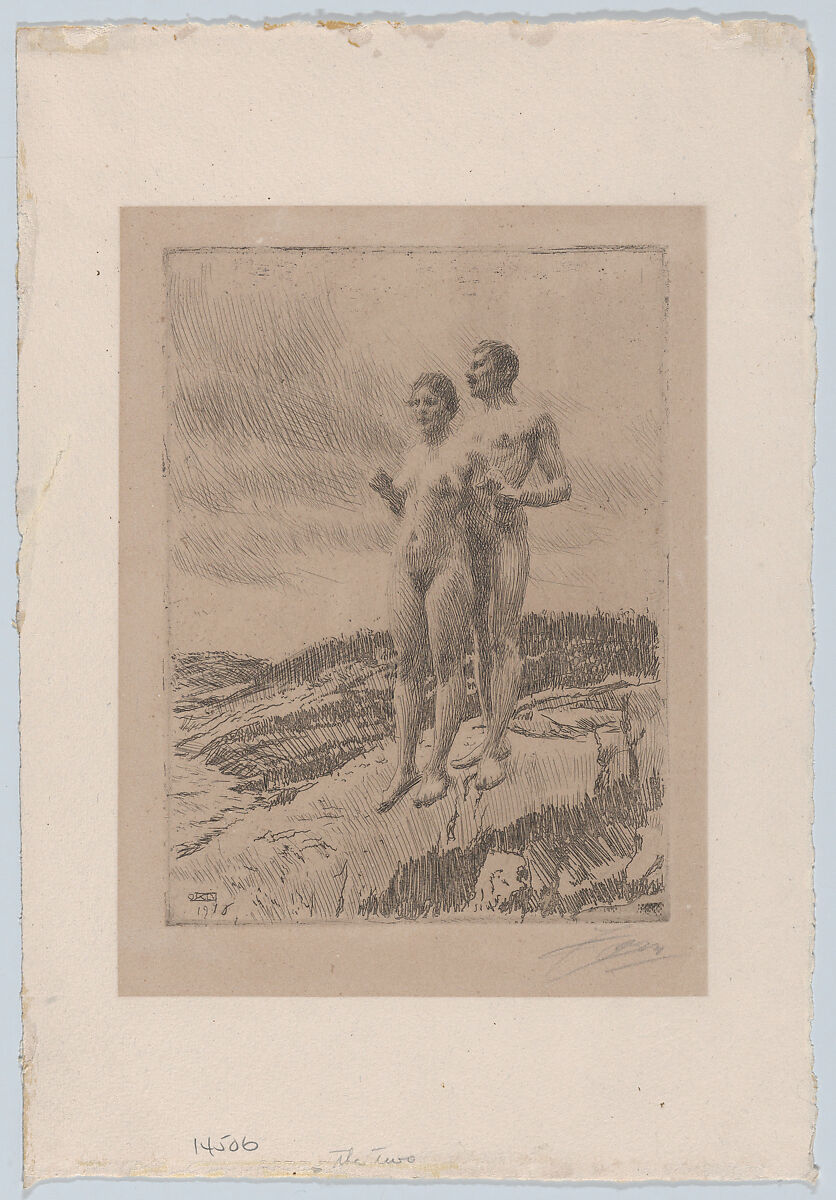 The Two, Anders Zorn (Swedish, Mora 1860–1920 Mora), Etching; second state of two 