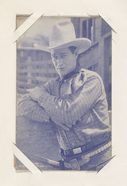 Art Acord from Western Stars or Scenes Exhibit Cards series (W412), Commercial color photolithograph 