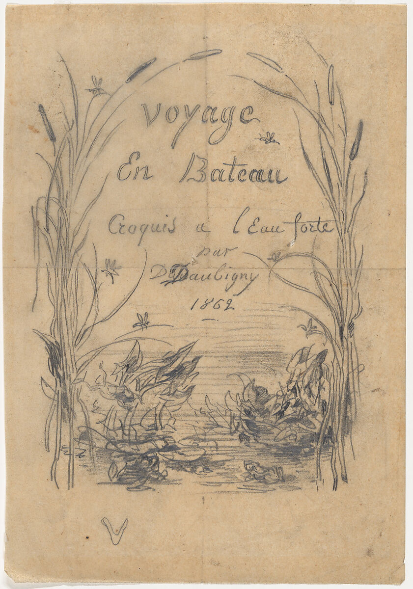 Twenty-three drawings for "Le Voyage en bateau", Charles-François Daubigny (French, Paris 1817–1878 Paris), Pen and ink and graphite on tracing paper 