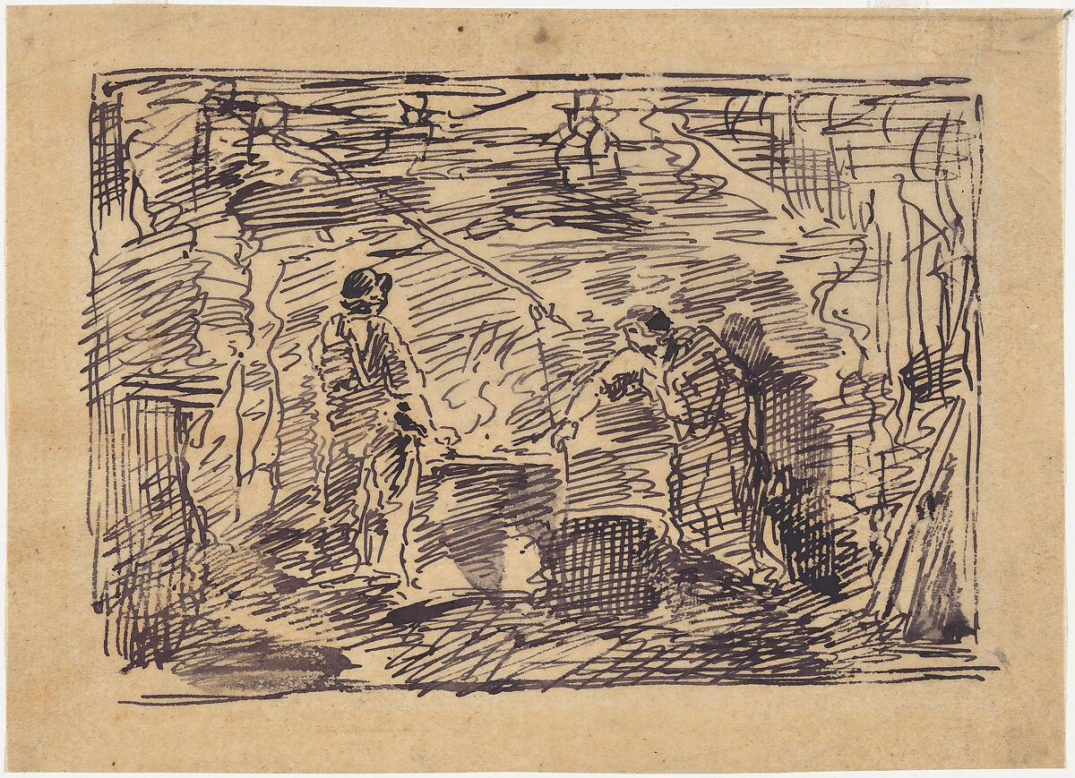 Twenty-three drawings for "Le Voyage en bateau", Charles-François Daubigny (French, Paris 1817–1878 Paris), Pen and ink and graphite on tracing paper