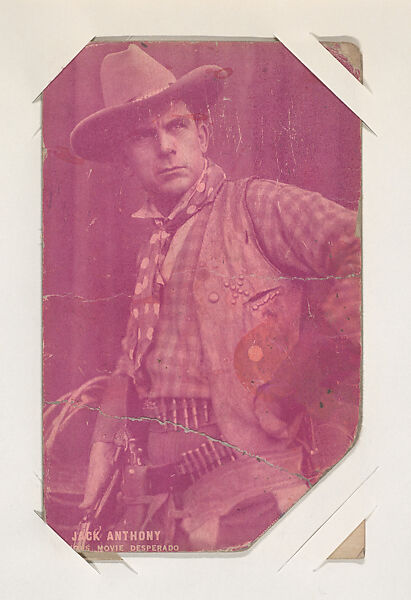 Jack Anthony from Western Stars or Scenes Exhibit Cards series (W412), Exhibit Supply Company, Commercial color photolithograph