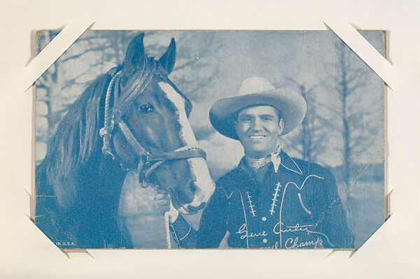 Gene Autry and Champ from Western Stars -- Special Sets Exhibits series (W414), Commercial color photolithograph 